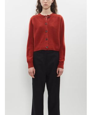 Margaret Howell Small Crew Neck Cardigan - Red