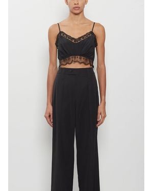Simone Rocha Lace Trim Negligee Bralette - Black