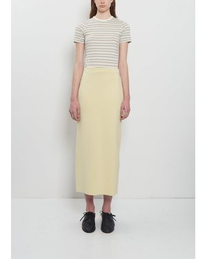 AURALEE Doubled Faced Silk Cotton Knit Skirt - White