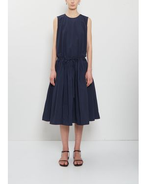 Apuntob Technical Cotton Sleeveless Dress - Blue
