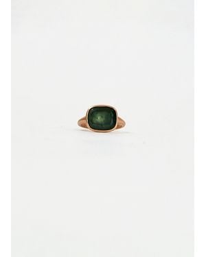 Anaconda Tilda Rose Gold Ring - White