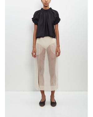 Simone Rocha Nylon Sheer Pencil Skirt - Natural