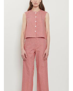 ELEH A Cropped Cotton Top - Pink