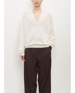 Frenckenberger Silk Cashmere Johnny Jumper - White
