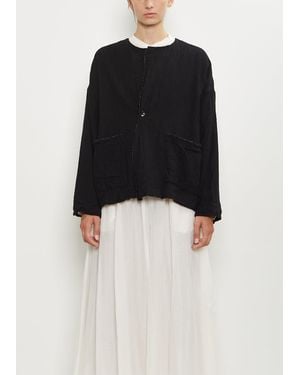 Pas De Calais Refined Wool Gauze Jacket - Black