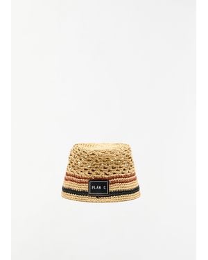 Plan C Raffia Hat - White