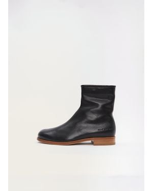 Common Projects Leather Zipper Boot - Black
