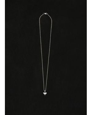 Sophie Buhai Silver Tiny Heart Pendant - Black
