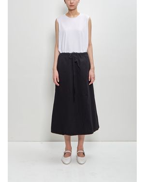 Scha Paper Cotton Twisted Midi Skirt B-oe - White