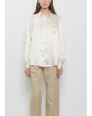 Meta Campania Collective Pablo Unlined Fluid Silk Shirt - White