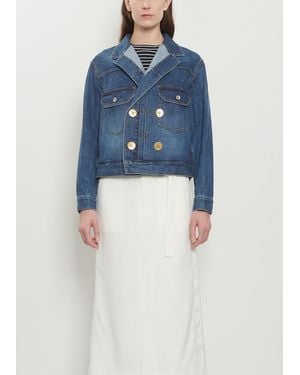 Sacai Double-breasted Denim Jacket - Blue