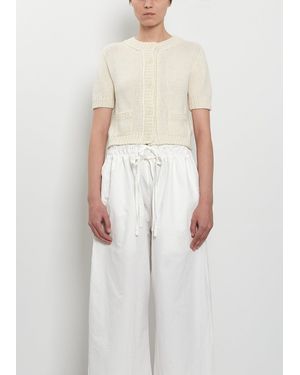 Wommelsdorff Luca Short Sleeve Cashmere Cardigan - White