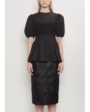 Cecilie Bahnsen Cotton Conner Top - Black