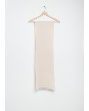 Denis Colomb Samba Solid Linen Shawl - White