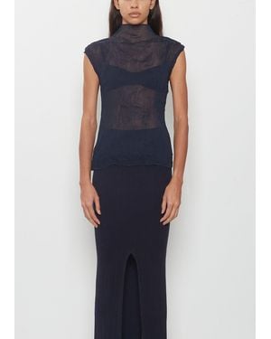 Issey Miyake Chiffon Twist 1 Top - Blue
