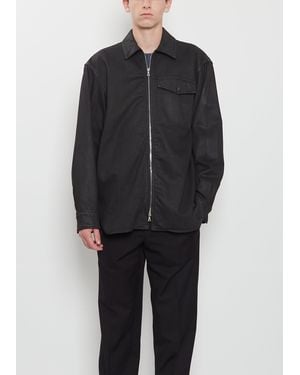 Dries Van Noten Croomson Waxed Denim Shirt - Black