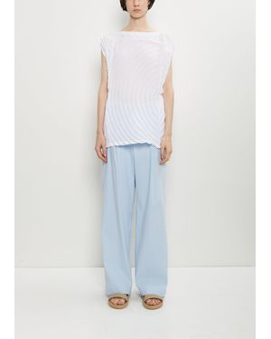 Issey Miyake Washi Paper Wide Leg Trousers - White