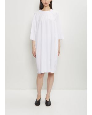 Scha Paper Cotton 3/4 Sleeve Mini Dress Oe - White