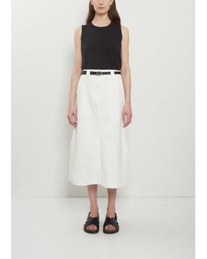 MHL by Margaret Howell Side Vent Cotton Skirt - White