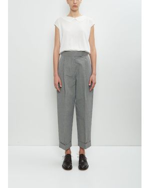 Margaret Howell Wool Linen Single Pleat Trouser - Gray