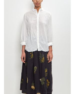 Pas De Calais Cotton Classic Crinkle Shirt - White