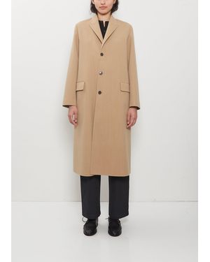 AURALEE Structured Wool Hand-sewn Coat - Natural
