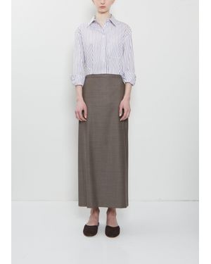 Loulou de Saison Cara Wool Straight Skirt - Gray