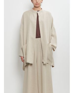 Dusan Linen Cardigan Coat - Natural