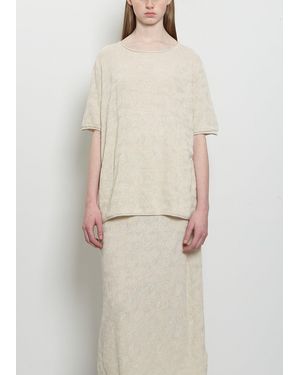 Lauren Manoogian Terra Pima Cotton Knit Tee - Natural
