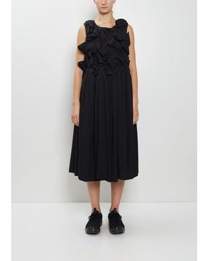 Comme des Garçons Sculptural Details Wool Dress - Black