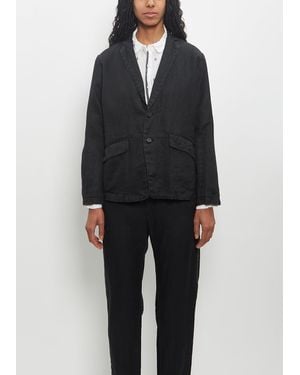 Pas De Calais Linen Tailored Jacket - Black