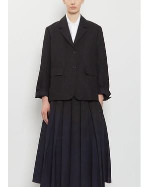 Margaret Howell Flap Pocket Linen Blazer - Black