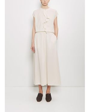 Antipast Coated Cotton Viyella Wide Trousers - Natural