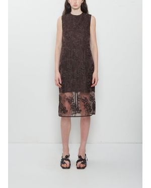 Cecilie Bahnsen Devin Rosette Organza Dress - Brown