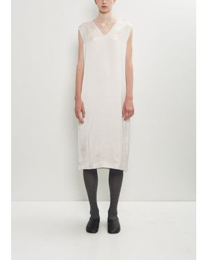 Carven Satin Shift Dress - White