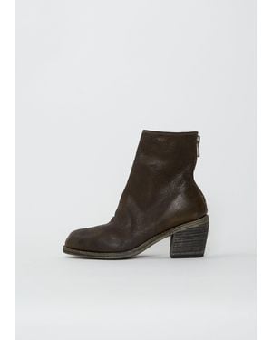 Guidi Cuban Heel Leather Boot - White