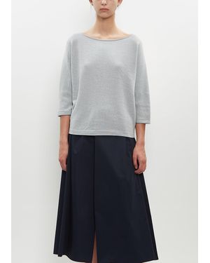 Stephan Schneider Merino Wool-cotton Unita Boatneck Jumper - White