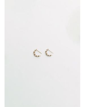 Noguchi Bijoux Bijoux Tsubu Mini Hoop White Diamond Earrings