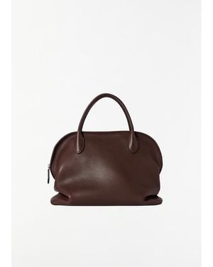 The Row Agnes 12 Saddle Leather Bag - Brown