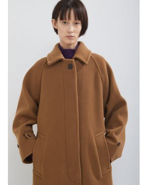 Mackintosh Wool Raglan Sleeve Oversized Coat - Brown