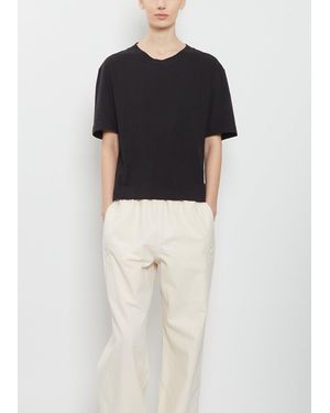 MHL by Margaret Howell Simple Cotton Linen T-shirt - Black