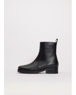 Studio Nicholson Square Toe Leather Boot - Black