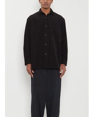 Comoli Corduroy Shirt - Black
