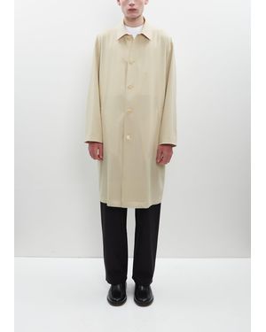 AURALEE Hard Twist Wool Twill Soutien Collar Coat - Natural