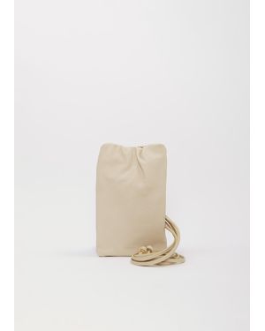 The Row Bourse Leather Phone Case - White