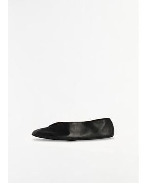 The Row Fay Leather Flat Two - White