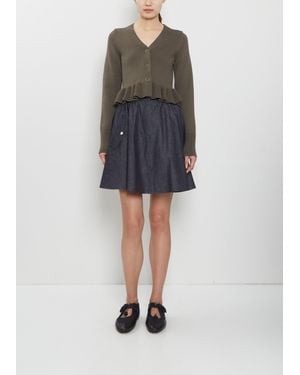 Cecilie Bahnsen Cici Cotton Denim Skirt - Blue
