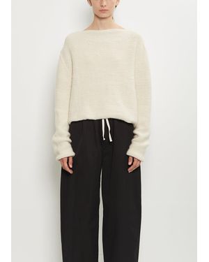 NITTO Aviao Hand-knitted Merino Wool Sweater - White