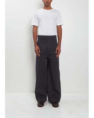 Lemaire Maxi Utility Cotton Trousers - White