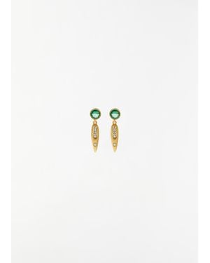 Ileana Makri Grass Beam Earrings - Blue
